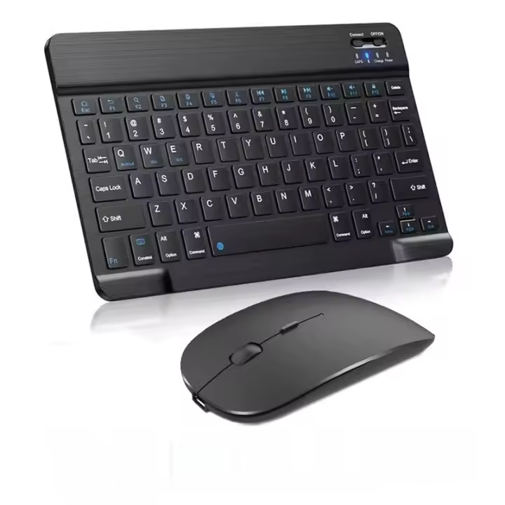 Teclado Y Ratón Inalámbricos Bluetooth En Español E Inglés Compatible Con iPad Mac PC Tabletas Teléfonos Y Portátiles 10 Pulgadas - 1