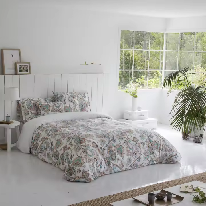 ETHERE MAISON - Funda nórdica Nacar, algodón 200 hilos. Cierre con botones. - 1