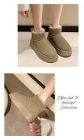 Botas De Nieve Para Mujer Con Suela Gruesa Multifuncional Cálidas De Aumento De Altura Antideslizantes Impermeables Material De La Plantilla De Peluche - details 10