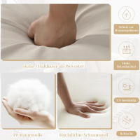 Juego de tumbonas de Jardín con Armado de Hierro galvanizado, juego de 6, juego de muebles de Jardín de Cuerda, Patos regulables, tablero de Cristal Liso, incl. Todos Los cojines de asiento y almohadones, beige/Gris - details 6