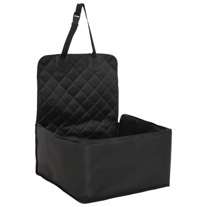 vidaXL Silla de coche para perros negro 45x45x25/55 cm - 1