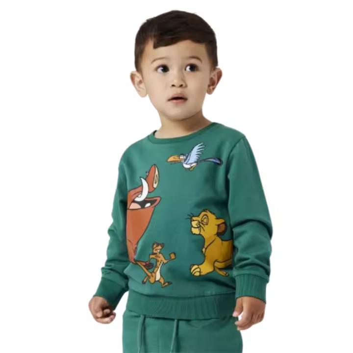 SUDADERA NIÑO NAME IT REY LEÓN. Verde 13231986 - 1