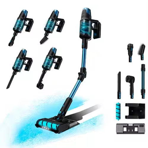 Aspirador Escoba 4 en 1 Cecotec 8444 Conga Rockstar 8500 Infinity ErgoWet Sin cable Sin Bolsa Azul - 1