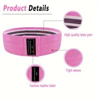Banda De Resistencia Para Las Caderas Elasticas De Latex De Alta Calidad Tejida Tensamente Para Ejercicios En Casa Disponibles En Tres Colores - details 8