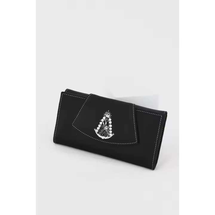 Cartera Virgen del Rocío bordada color marrón - 1