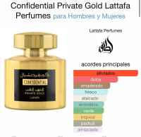 Confidential Gold Lattafa Eau de Parfum 100 ml · Perfume Unisex de Lujo · Fragancia Ambarada y Floral con Toques Orientales · Aroma Intenso, Elegante y Duradero · Perfume Árabe Premium de Alta Proyección - details 2