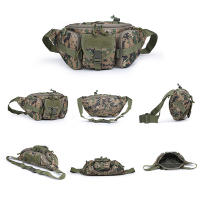 Bolsa De Cintura Para Hombres Impermeable Táctica Con Sistema MOLLE Y Patrón De Camuflaje Para Caza Senderismo Y Escalada Bolsa De Teléfono Móvil De Nylon Bolsa De Combate - details 2