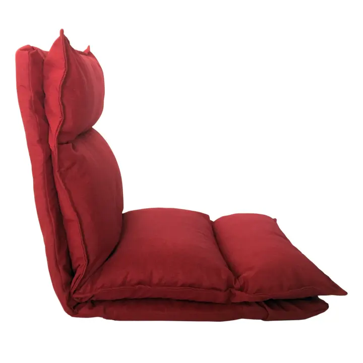 Rebecca Mueble Mecedora Silla de suelo Yoga Roja Poliéster plegable 70x56x70 - 1