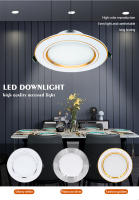 Spot De Techo Recubierto Redondo LED De Alta Brillo 220V 5W 9W 12W 15W 18W Para Comercio Y Habitación Interior Luz Bajo Techo Ajustable Sin Dimmer Material Aluminio - details 1