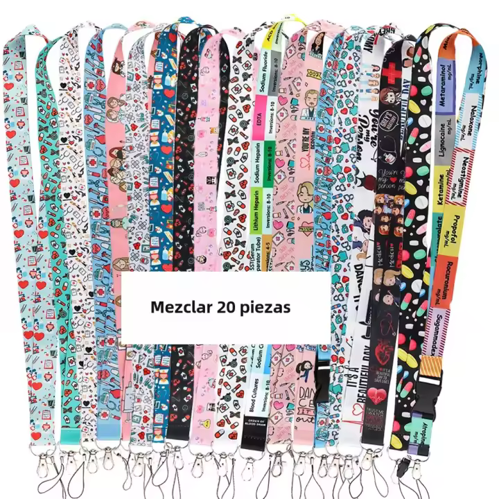Lanyard De Medicina FI40 Correa De Medicina Para Llaves De Doctor Y Enfermera Largo Para Colgar Teléfono Regalo En Lote De 20 Piezas - 1