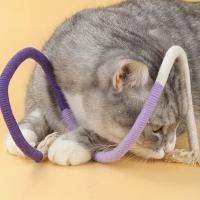 Juguete De Masticar Para Gatos De Algodón Con Hierba Catnip Para Limpieza De Dientes Y Ejercicio Interactivo Para Gatos Internos - details 0