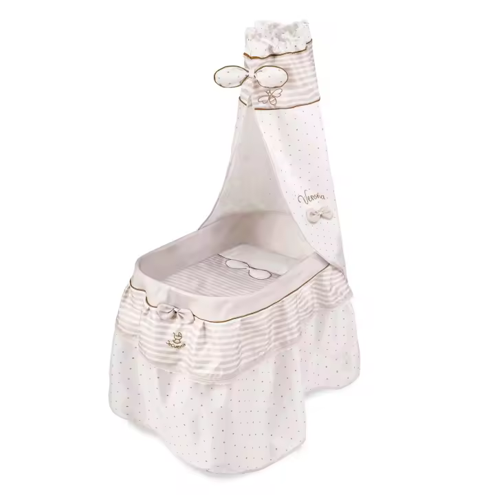 DeCuevas Toys, Moisés para muñecas de hasta 60 cm, bebes reborn el regalo para niñas (51078) Muñecas para niñas muñecas bebé. - 1