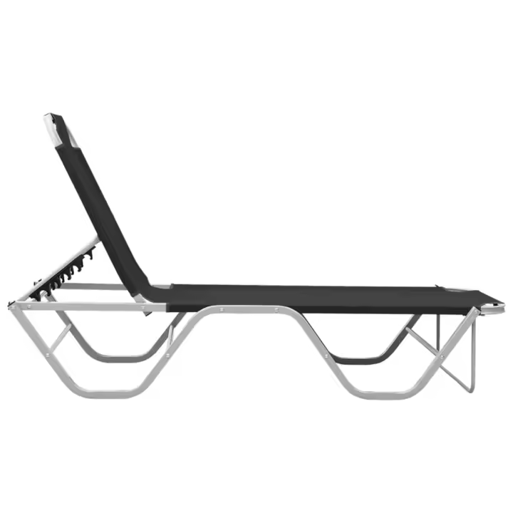 vidaXL Tumbona de aluminio y textilene Negro, Crema, Taupé Sillas de Exterior Ideal para jardín, playa, piscina, terraza Tumbona Piscina Tumbonas Playa Tumbonas Jardín Exterior - 1