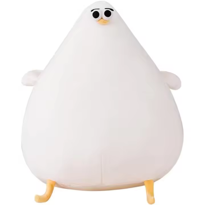Bonita gaviota de peluche, divertida almohada de pollo gordo, regalo de cumpleaños y Navidad para niños (26 cm) - 1