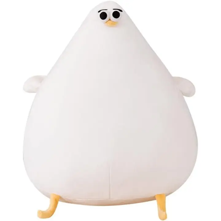 Bonita gaviota de peluche, divertida almohada de pollo gordo, regalo de cumpleaños y Navidad para niños (26 cm) - 1