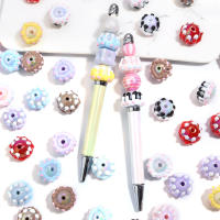 5Pcs Acrylic Redondas Para Pastel round Beads Pintadas a Mano Accesorios Para DIY Bracelete Cadena De Teléfono Joyería - details 7