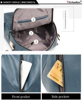 Mochila De Cuero Suave Para Mujer Gran Capacidad Bolso De Hombro Viaje Mochila Deportiva Estilo Fashion Con Manija Suave Y Cremallera - details 4