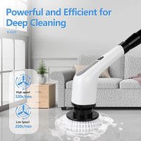 Cepillo De Limpieza Eléctrico 7 En 1 Para Ventanas Y Paredes Rotativo Para Cocina Y Baño Herramientas De Limpieza - details 1