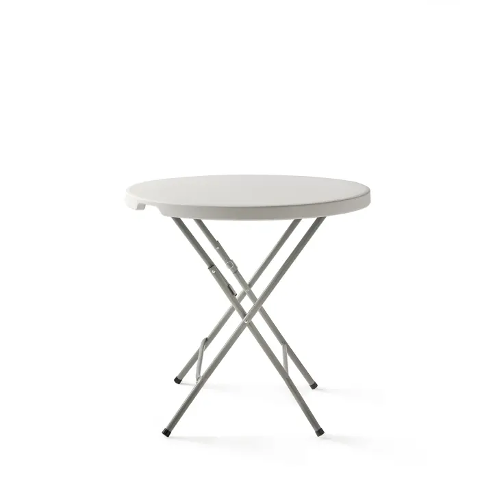 KG KITGARDEN - Mesa Plegable Portátil Multifuncional, Ø80x74cm, Blanco - 1