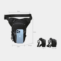 Nueva Bolsa Lateral De Motocicleta Negra Con Carcasa Rígida Bolsa De Cintura Casual Para Exterior Paquete De Cadera Para Motocicleta - details 4