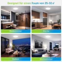 Luz De Techo Moderna LED Redonda En Blanco Neutro Frío Y Cálido 48W 36W 24W 18W Para Dormitorio Pasillo Inodoro Iluminación - details 8