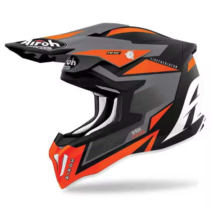 Airoh Casco Off-road Strycker Axe Naranja,Gris Adulto - 1