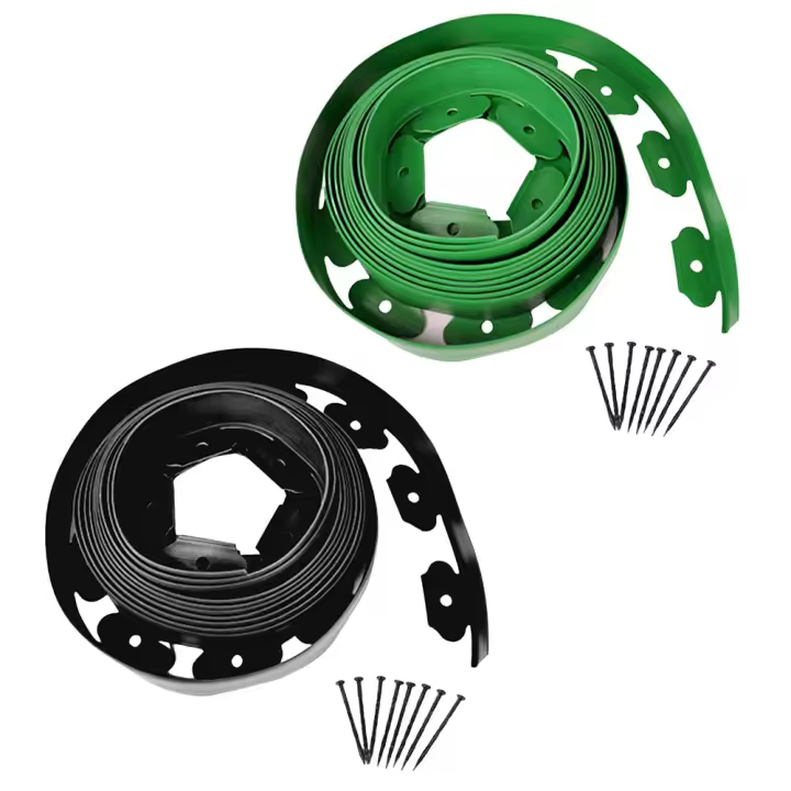 Kit De Aro De Jardín Flexible 5m/10m Con 15/30 Clavos Instalación Sencilla Sin Excavación Para Línea De Jardín Valla De Jardín - 1