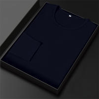 Camiseta De Algodón Para Hombre 2024 Con Cuello Redondo Y Mangas Largas Para El Verano Cómoda Y Transpirable Estilo Casual - details 5