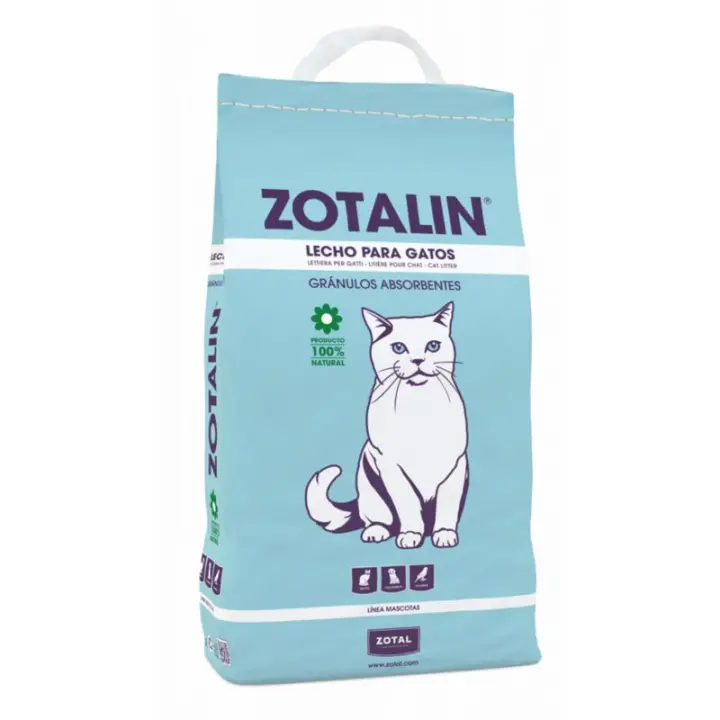 Zotal Laboratorios Lecho para Gatos Zotalin 5 Kg - Absorbe Líquidos - Neutraliza Olores - 1