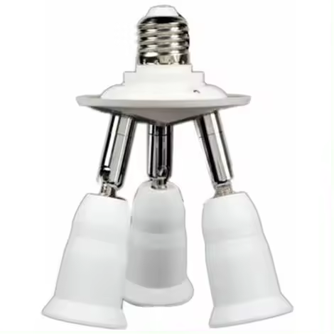 Adaptador de casquillo E27 3 en 1, portalámparas LED E27 estándar, soporte convertidor - 1
