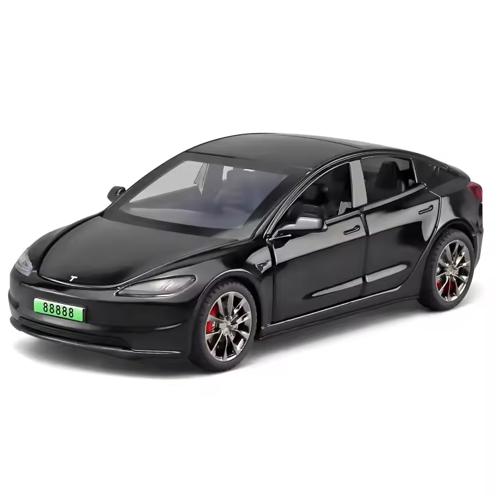 Nueva 2024 Modelo 1:32 Para TESLA Model 3 Coche De Juguete De Aleación Con Sonido Y Luz Vehículo De Metal De Escala 1:32 Para Juegos De Niños - 1