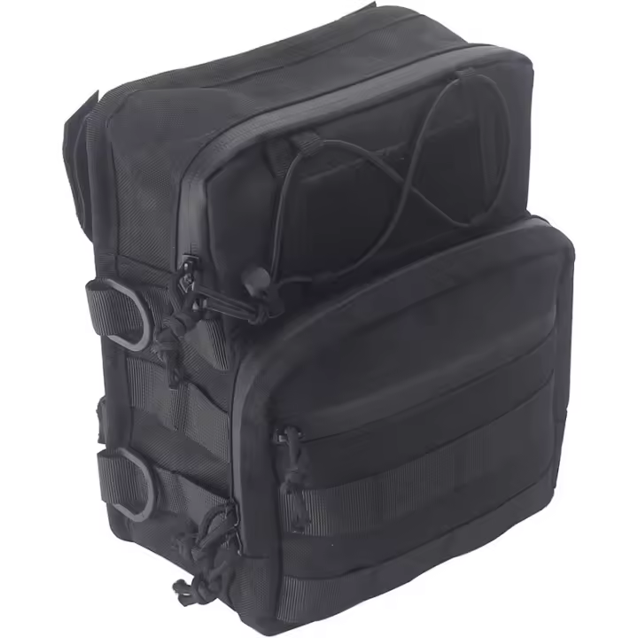 Bolsa De Manillar T-Bar Estilo Club Para Harley Dyna Street Bob FXBB Softail Sportster Material De Náilon Ballistico Resistente Al Desgaste Y Al Agua Con Cremallera Y 4 Fijaciones De Velcro - 1