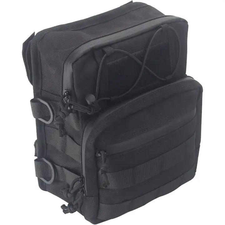 Bolsa De Manillar T-Bar Estilo Club Para Harley Dyna Street Bob FXBB Softail Sportster Material De Náilon Ballistico Resistente Al Desgaste Y Al Agua Con Cremallera Y 4 Fijaciones De Velcro - 1