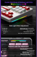 Teclado Mecánico De Juego LINGBAO K87 pro Con Keycaps PBT Structure Hot Swap 3/5 Pins Iluminación RGB Retroiluminada Gasket - details 12