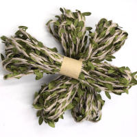 Correa De Hojas Verdes Simuladas 10m Hechas Con Hilo De Jute Artificial Falsa Maleza Para Decoración De Boda Y Hogar Estilo Rustico - details 0