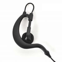 Auricular De Radio Con Gancho Para Oído 3.5mm Single Ear Hook Headset Con Clip Y Cable Coilado Para Walkie Talkie - details 3