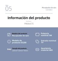 Máscara de Masaje Ocular Recargable with Calor,Masajeador de Ojos 3D with Vibración y Compresión de Aire,Modos para Aliviar Fatiga Visual, Bolsas y Ojeras | Diseño Ajustable y USB,Ideal para Oficina y Viajes - details 16