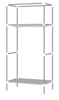 Armario Plegable de Tela – Gran Capacidad con Estantes y Barra, Estructura Metálica Resistente y Diseño Moderno - details 4