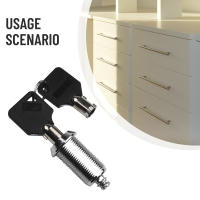 Cerradura De Cilindro Para Armario Mailbox Cerradura De Cam Para Muebles Puerta Gabinete Locker Caja Con 2 Llaves Herramienta De Muebles - details 7