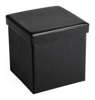 GREATOOL Puff Pvc Taburete para almacenaje Plegable Carga máxima de 150 kg, 38x38x38cm, Otomano de Puff, Asiento, Reposapiés - details 1