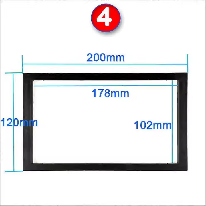 Car frame for Peugeot 307 2001-2008 audio conversion dashboard panel frame car radio size 178*102 mm 190*120 mm 2 din Fascias - 1