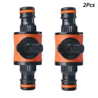 2PC Conector De Tubo De Jardín Válvula De Apagado De Agua Adaptador De Conexión De Riega Sistema De Riego - details 1
