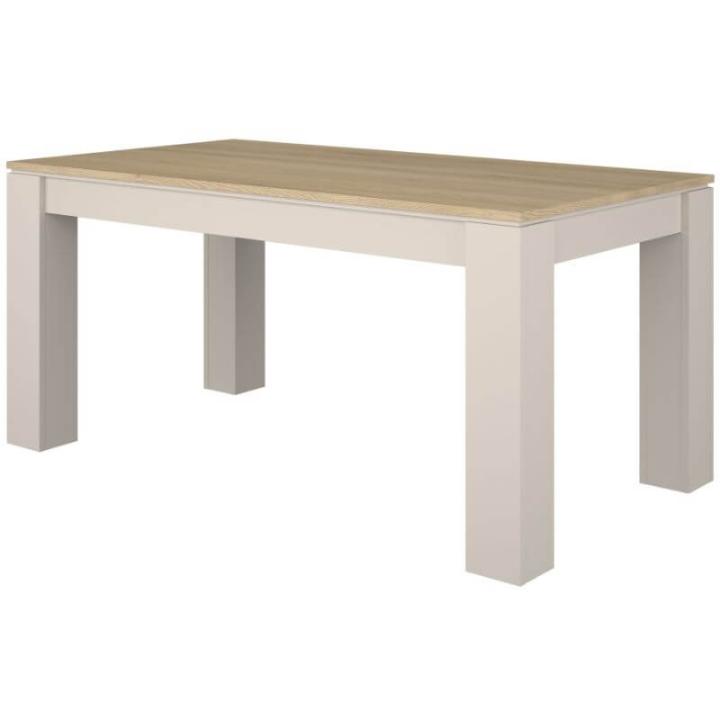 MOBELCENTER- Mesa de Comedor Fija Cosmit 160x90 cm para 6 Personas, Estilo Escandinavo, Roble Torro/Cashmere (1609)