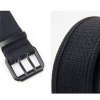 Cinturón Unisex De Lona Pora Y Nylon Para Hombres Y Mujeres Cinturón Deportivo De Alta Calidad Estilo Casual Con Patrón Rayado - details 15