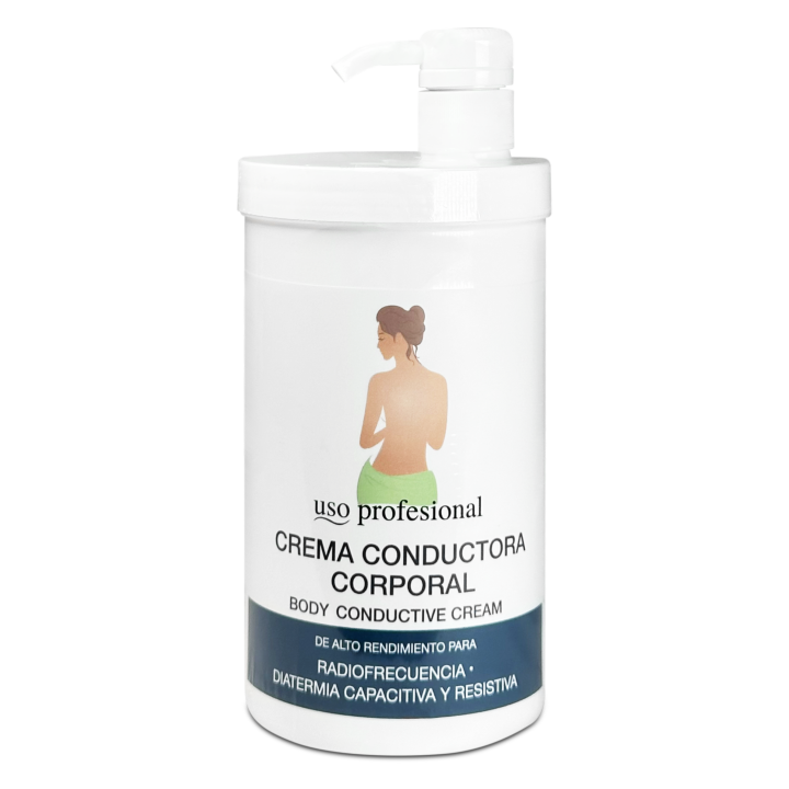 Crema Conductora Radiofrecuencia Corporal 1 Litro - Alto Rendimiento para Diatermia Capacitiva y Resistiva