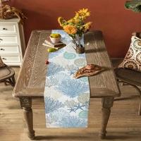 1pc Telar De Mesa Largo De Playa Tropical Para Fiestas Familiares Bodas Y Outdoor Interior Decoración De Mesa Con Agua Del Mar - details 11