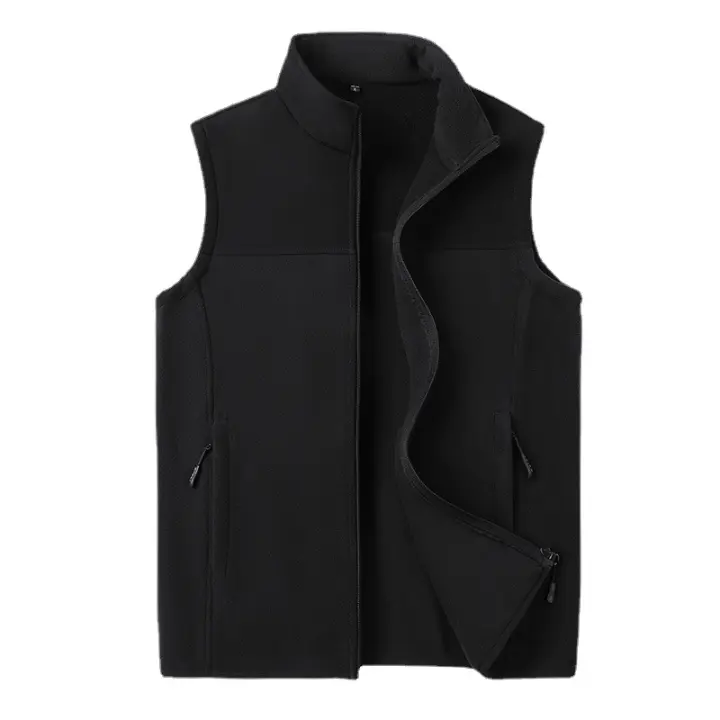 Chalecos De Hombre Casual Invierno Con Forro De Poliéster Cálidos Chalecos Sin Mangas Moda Abrigo Corto Para Uso Diario - 1