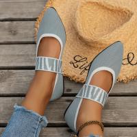Zapatos De Mujer Veraniegos 2024 Slip-On Color Sólido Moda Confortable Planos Puntera Punzada Tejidos De Mueller Zapatos De Casual - details 14