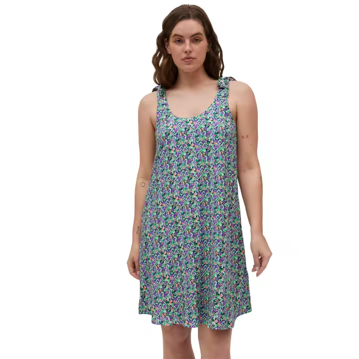 Ysabel Mora - Vestido corto tirantes anudados estampado flores - 1