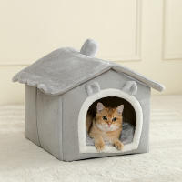 Casa De Mascotas Plegable Para Gatos Y Perros Pequeños Con Sofá Cueva Mueble Para Mascotas Material De Algodón Lavable Y Desmontable - details 1